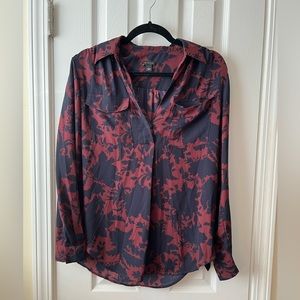 Ann Taylor Popover Blouse Size S
